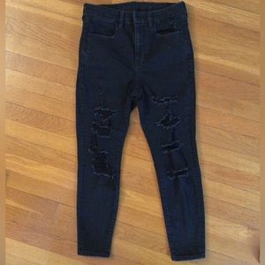 American Eagle black jean, size 6 x-short